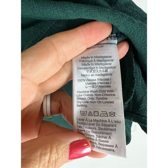 Madewell Womens Green Blouse Size Small - Picture 3 of 4